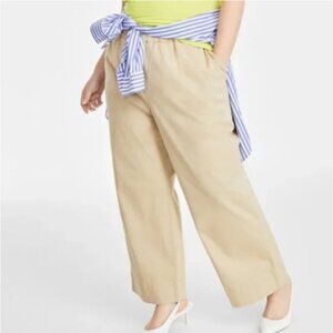 On 34th Pull On Linen Blend Wide Leg Pants